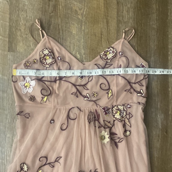 NWT Kaari Blue The Faerie Queene Dress L. Pink Embroidered Whimsical Y2K Style - Picture 3 of 8